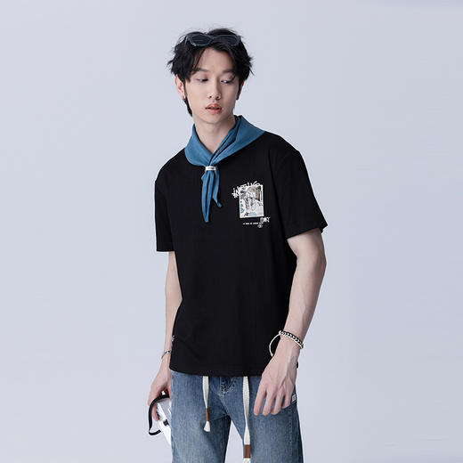 【断码清仓】HX 夏季圆领短袖T恤S102422887101/02/03 商品图1