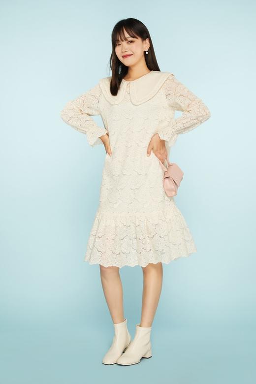 amadella 娃娃领刺绣蕾丝连衣裙 11348 商品图4