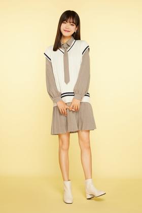 Stay2Weeks 学院风背心格纹连衣裙套装 11306