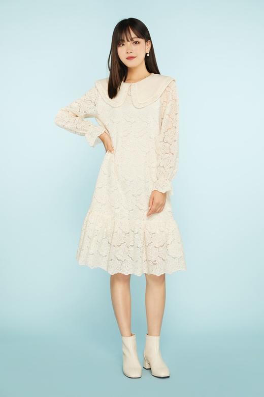 amadella 娃娃领刺绣蕾丝连衣裙 11348 商品图1