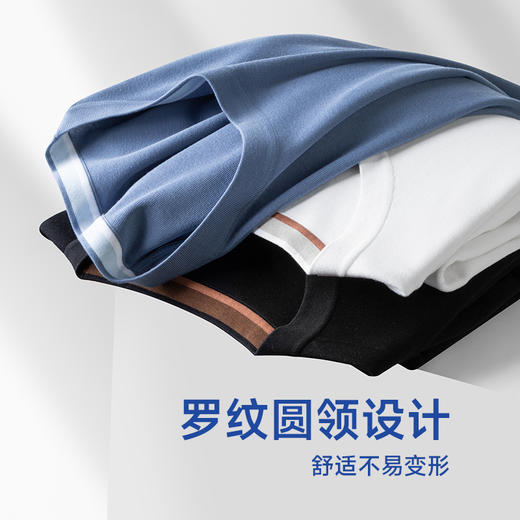 【桑蚕丝】【DWP】大依优型大码高品质短袖T恤加肥加大男士大号弹力透气舒适半袖 商品图2