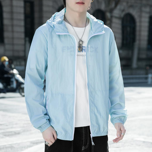【防晒衣】【新款DSL】大依优型大码连帽外套皮肤衣防晒外套男宽松加肥加大码上衣夹克薄款 商品图1