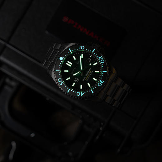 新款SPINNAKER三角帆全钛合金陶瓷圈瑞士芯自动机械手表潜水5127 商品图3