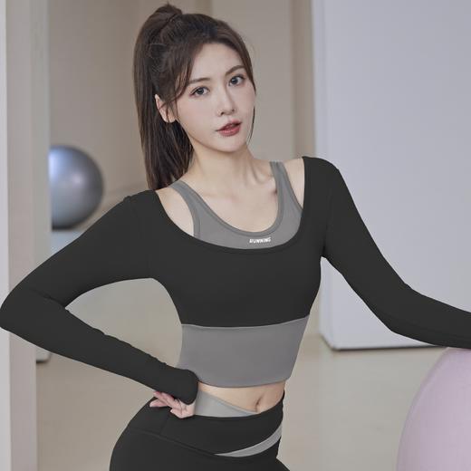 新款瑜伽服运动套装，带胸垫跑步速干紧身运动套装长袖健身服 商品图3