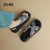 ZHR罗马凉鞋女2024年夏新款露趾软底拖鞋厚底外穿一字扣沙滩鞋 商品缩略图6