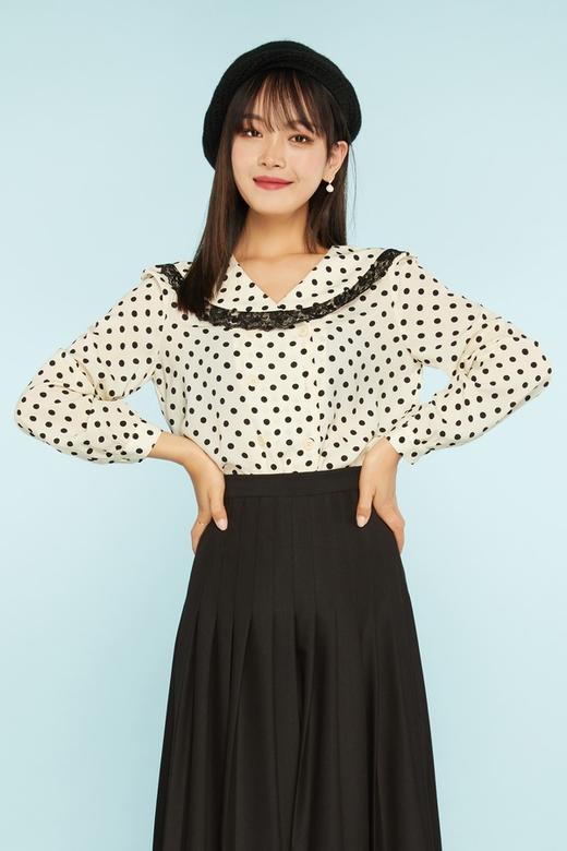 amadella 波点蕾丝花边上衣 11332 商品图0