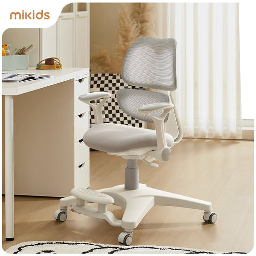 2平米学习桌实木儿童书桌写字桌椅套装枫木纹启迪S椅 商品图3