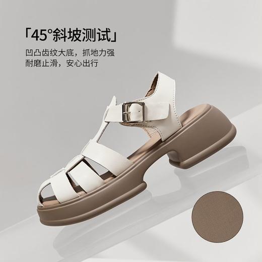 ZHR猪笼鞋2024新款夏季时尚编织罗马凉鞋舒适百搭松糕底凉鞋 商品图5