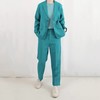 板栗研衣所/BLV921B/绿松石蓝亚麻裤子 商品缩略图0