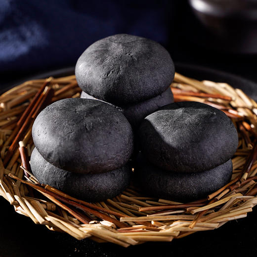 严选 五黑桑葚紫米饼无蔗糖营养早餐休闲零食夹心饼1包约20g 商品图1