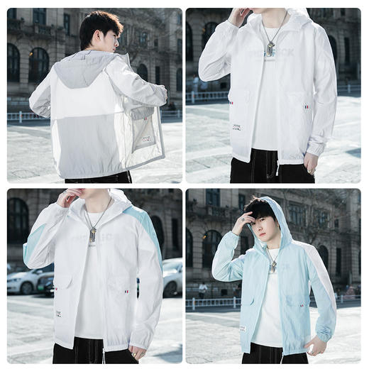 【防晒衣】【新款DSL】大依优型大码连帽外套皮肤衣防晒外套男宽松加肥加大码上衣夹克薄款 商品图2