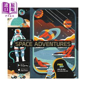 【中商原版】太空图谱 The Atlas of Space Adventures英文原版 儿童科普绘本 科学知识百科图画书 精装进口 儿童读物7-12岁