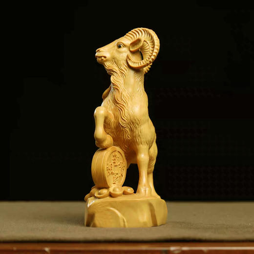 招财羊°黄杨小摆件 商品图1