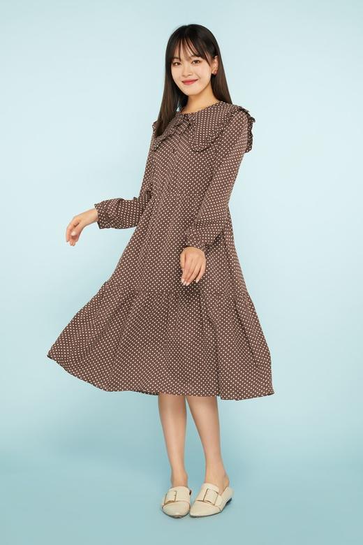 ANSUABEL 娃娃领披肩波点连衣裙 11322 商品图4