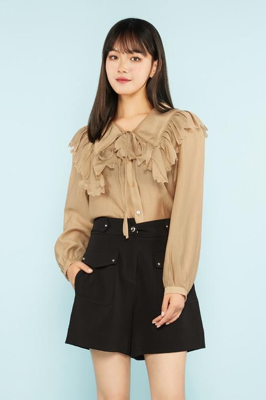 amadella 波纹绣边荷叶领衬衣 11286 商品图0