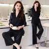 优雅新中式，拼接改良西装外套阔腿裤两件套HR-KJFA862 商品缩略图3