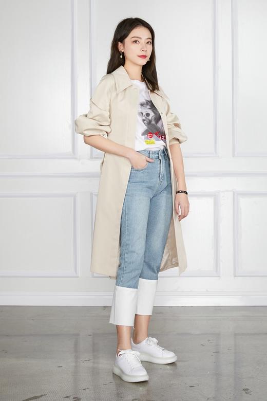 Le Malene 插肩袖绑带收腰风衣外套 11344 商品图1