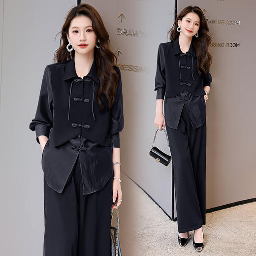新中式西装，防晒宽松减龄西服西裤两件套HR-KJFA860 商品图1