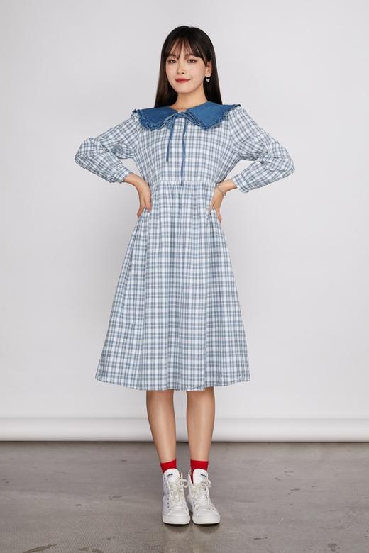 ANSUABEL 可拆卸牛仔领披肩连衣裙 11341 商品图1