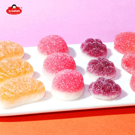 【高颜值可以嚼的果汁软糖】宝岛妈妈北海道软糖，浓郁果香软甜可口Q弹细腻，一罐220克水果味果汁软糖儿童休闲零食QQ 商品图1