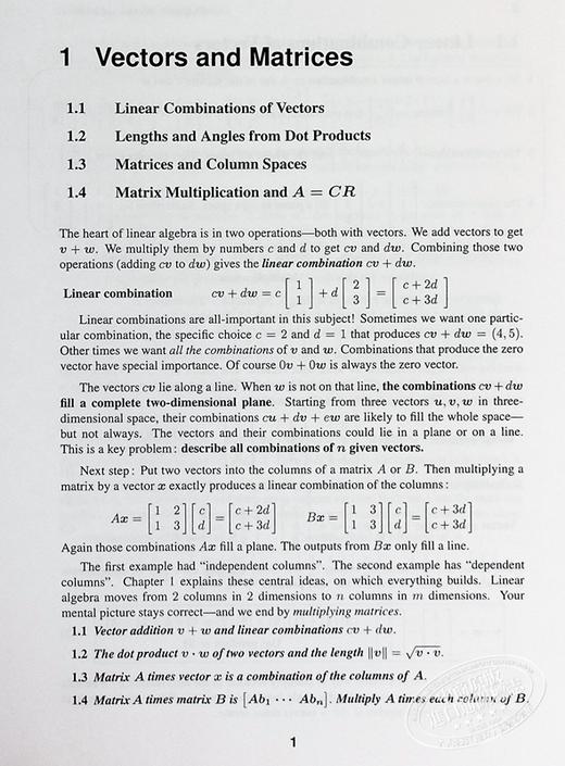 【中商原版】威廉 吉尔伯特 斯特朗 每个人的线性代数 Linear Algebra for Everyone 英文原版 Gilbert Strang 数学 商品图6