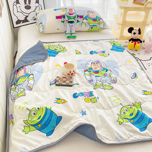 【整张羽丝棉填充，轻薄不压身~！】水洗棉儿童空调被A类卡通迪士妮夏被，洛卡棉夏凉被子幼儿园夏被，手感细腻柔软，呵护您的美好睡眠-QQ 商品图5