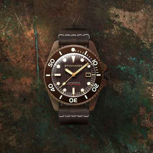 英国SPINNAKER三角帆TESEI青铜自动机械潜水手表限量夜光防水5060 商品图4