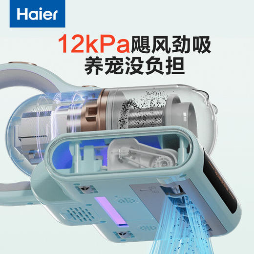 海尔萌宠除螨仪家用床上大吸力除螨 UV-C紫外线杀菌双仓超声波 热风除湿CM1E 商品图6