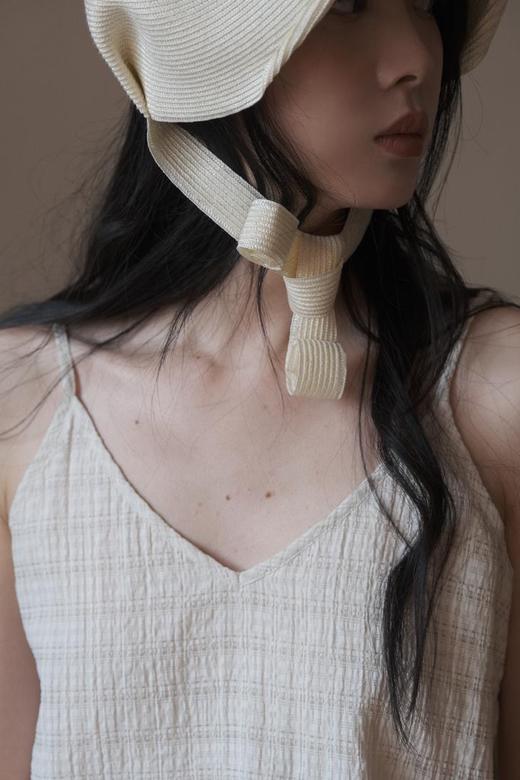 Kreuzzz  珍珠白/黑色古典卷边Sora Bonnet 商品图8