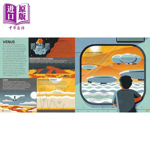 【中商原版】太空图谱 The Atlas of Space Adventures英文原版 儿童科普绘本 科学知识百科图画书 精装进口 儿童读物7-12岁 商品图3