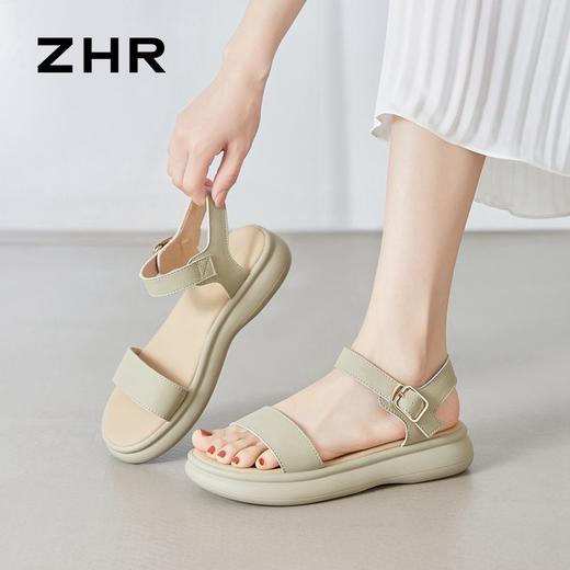 ZHR则则厚底运动凉鞋女2024年新款夏季百搭耐磨软底沙滩罗马鞋 商品图8