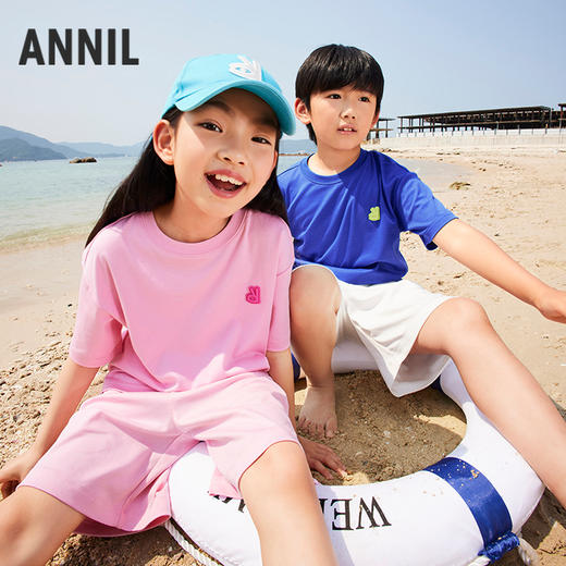 【抗菌防汗臭】男女童100%纯棉凉感短裤裤子亲子装安奈儿童装实体店同款EM326138 商品图6