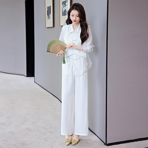 新中式西装，防晒宽松减龄西服西裤两件套HR-KJFA860 商品图5
