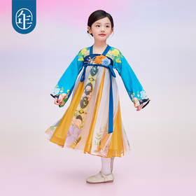 【花光柳影】年衣女童汉服裙春季新款女孩新中式连衣裙改良襦裙G