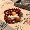 「限时9.9元包邮！琉璃醒狮手串」吉祥如意焦糖菩提俏色醒狮手链 红色本命年手串情侣时尚饰品 商品缩略图3
