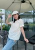 圆领装饰订珠蕾丝花短袖衫 3522040012 商品缩略图1