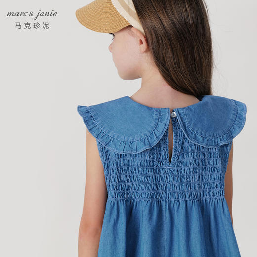 马克珍妮女童娃娃领无袖牛仔连衣裙儿童裙子2024年夏装新款240687 商品图4