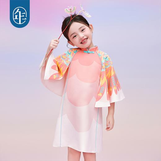 【霞光初上】年衣女孩裙子旗袍连衣裙古风新款中国风公主裙G红色1 商品图3