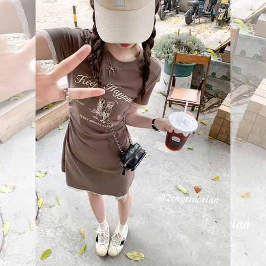 <曾小咸推荐> 【私服纸片人】灰咖色连衣裙 商品图0