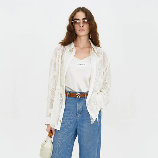 SELFWHO 醋酸吊带背心女夏2024新款抗皱柔软透气v领修身显瘦上衣 商品图3