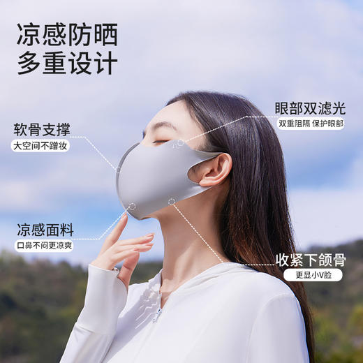 【醒粉福利14.9元/2只】宝娜斯防晒面罩 夏季薄透气高颜值护眼角无痕防晒口罩 商品图2