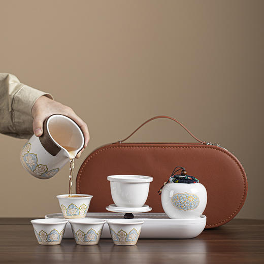 【旅行便携茶具，款式多样 满足选择！】旅行茶具小套装 便携 收纳功夫陶瓷户外露营快客杯商务礼品！--ry 商品图1