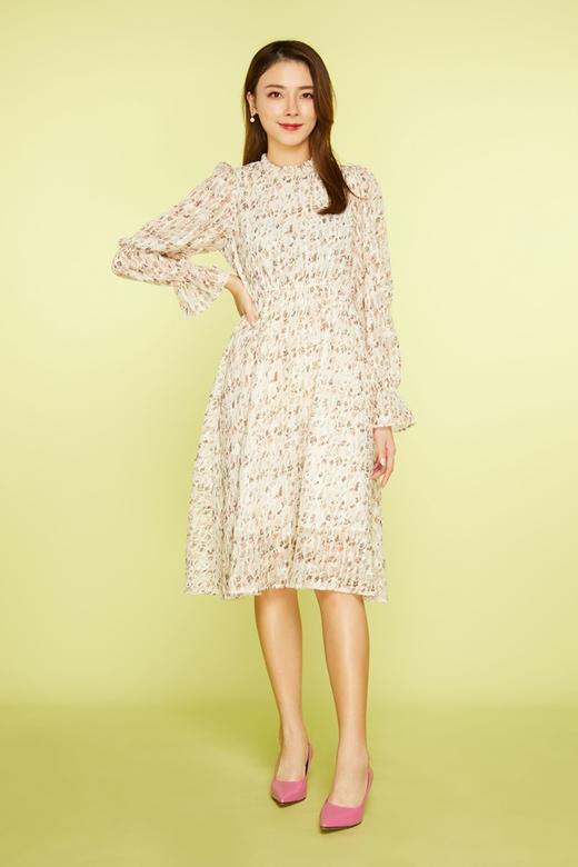 L.Fleuri 荷叶边立领印花连衣裙 11336 商品图5