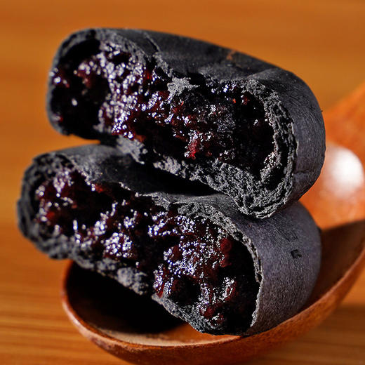 严选 五黑桑葚紫米饼无蔗糖营养早餐休闲零食夹心饼1包约20g 商品图3