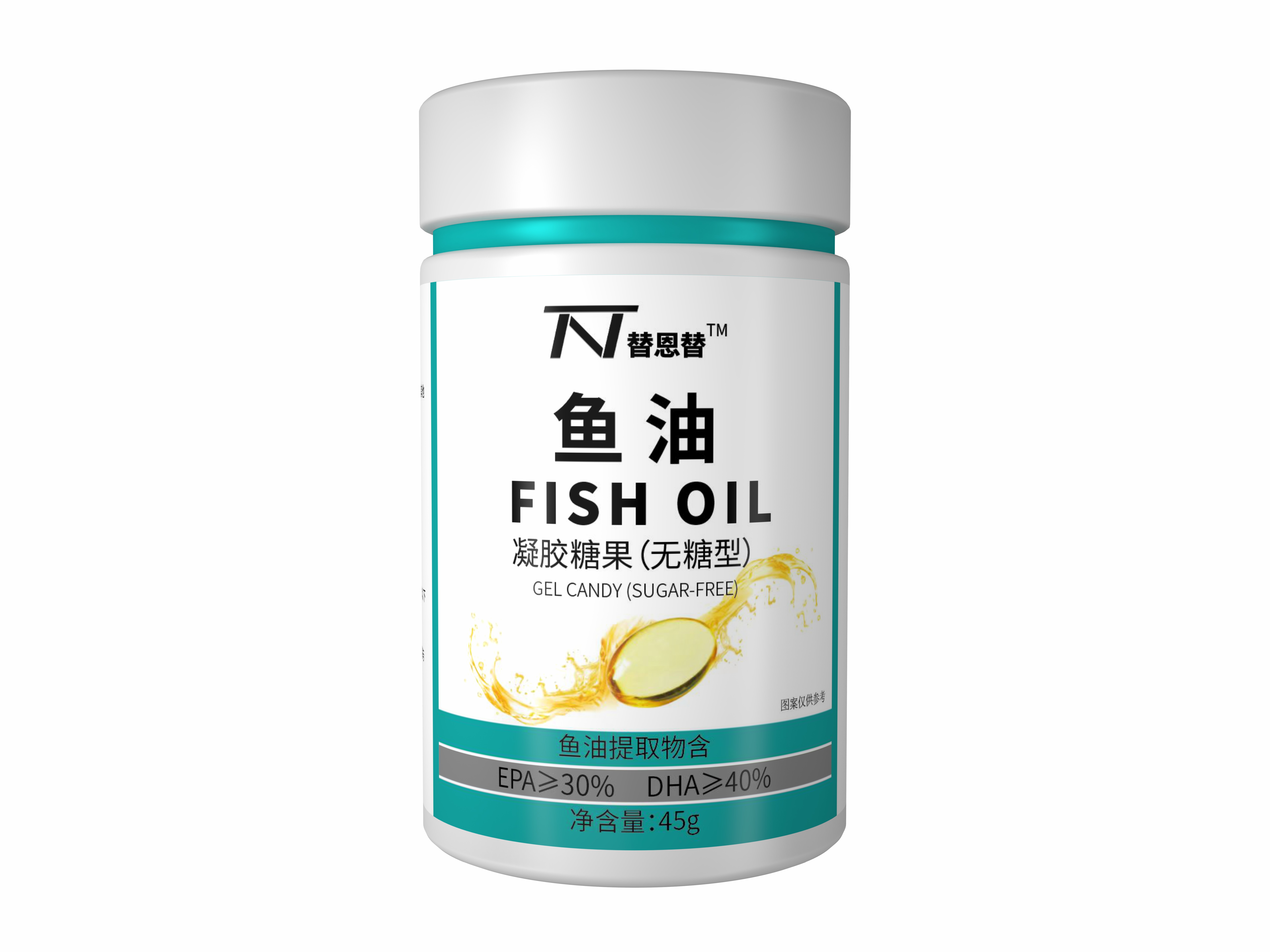 TNT替恩替深海鱼油软胶囊DHA不饱和脂肪酸EPA欧米伽3omega3鱼肝油60粒/瓶