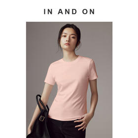 IN AND ON 新款 液氨棉 50支双面棉柔圆领T恤 54143