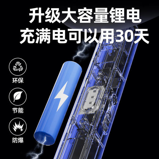 【3合一多功能 一拍多用 】摩动多功能灭蚊拍  网面加大 LED灯紫光诱蚊 无死角快速灭蚊 320g轻巧便携 30天长久续航  座式/悬挂可切换 孕婴可用 商品图5