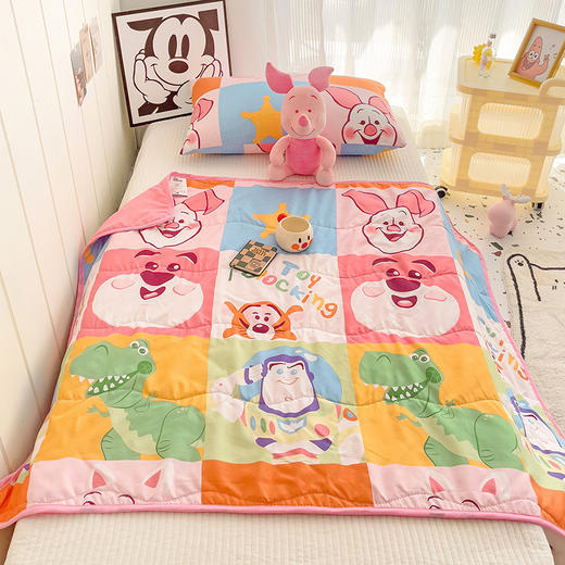 【整张羽丝棉填充，轻薄不压身~！】水洗棉儿童空调被A类卡通迪士妮夏被，洛卡棉夏凉被子幼儿园夏被，手感细腻柔软，呵护您的美好睡眠-QQ 商品图2