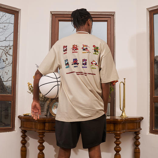 有志者UZIS 美式休闲运动短袖男夏季纯棉透气潮流印花T恤篮球人格 商品图1