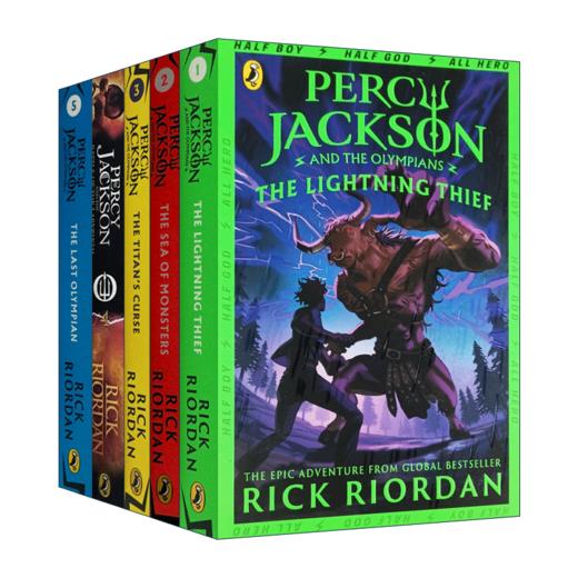 波西杰克逊系列5册 英文原版 Percy Jackson Rick Riordan 神火之盗 魔兽之海 巨神之咒 迷宫之战 终之战 雷克莱尔顿进口书籍 商品图2